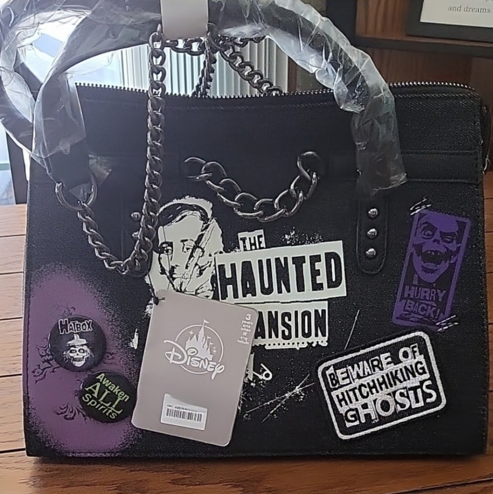 Disney The Haunted Mansion Loungefly Crossbody Handbag Bag Purse Satchel